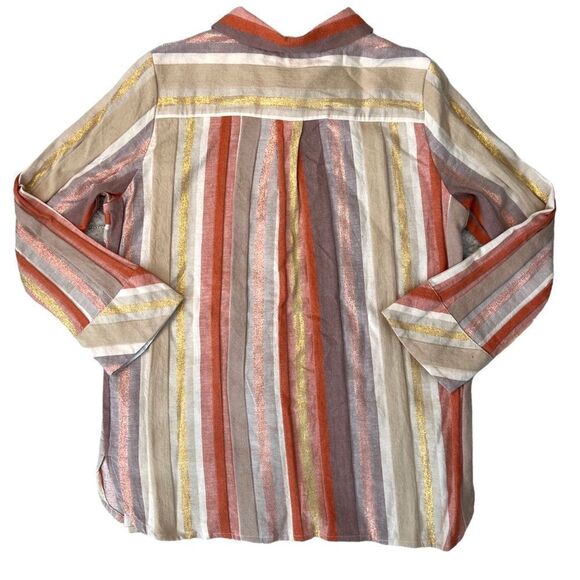 Soft Surroundings Maddalena Petite striped button-up shirt - Picture 4 of 9